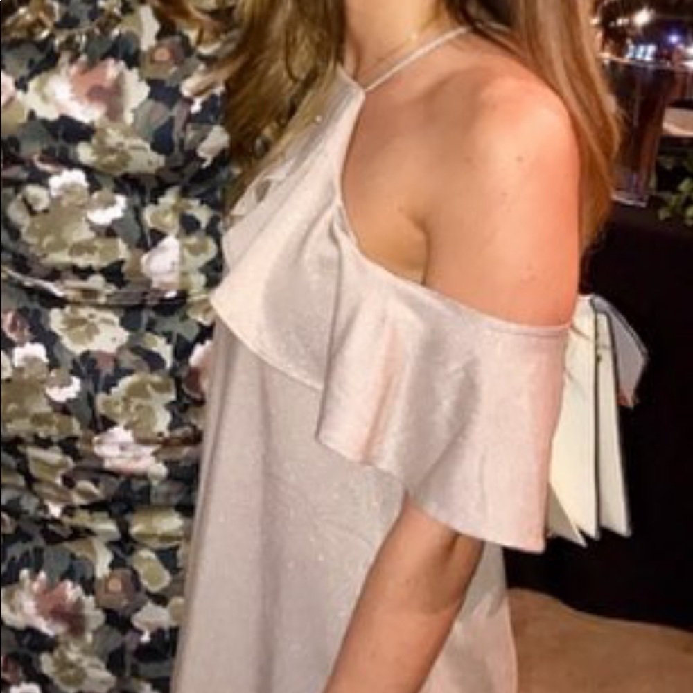 Exposed shoulder dress